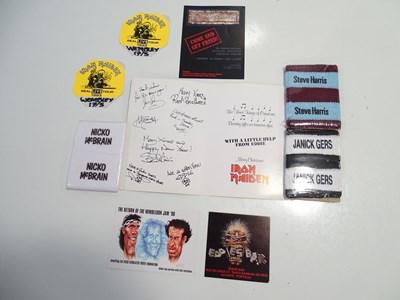 Lot 767 - IRON MAIDEN - a group of memorabilia items...