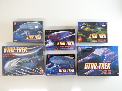 Lot 458 - A group of unbuilt plastic STAR TREK kits by...