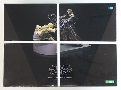 Lot 494 - A KOTOBUKIYA ARTFX 1:7 scale Yoda vs. Emperor...