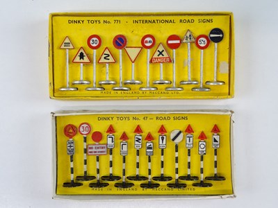 Lot 123 - A set of DINKY No. 47 Road Signs in the...