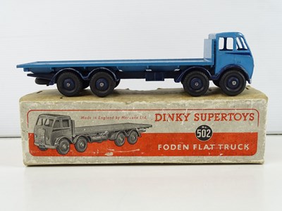 Lot 13 - A DINKY 502 Foden Flat Truck, 1st style cab in...
