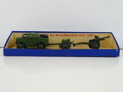 Lot 147 - A DINKY 697 25-Pounder Gun Unit set - G in G box