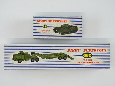 Lot 150 - A DINKY 660 Tank Transporter together with a...