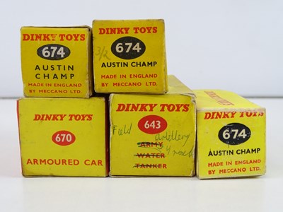 Lot 153 - A group of DINKY military vehicles comprising...