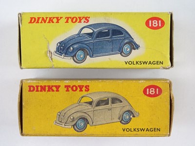 Lot 161 - A pair of DINKY 181 Volkswagen Beetles...
