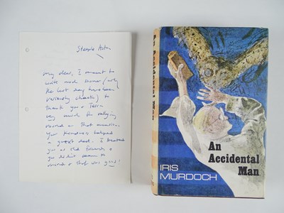 Lot 395 - AN ACCIDENTAL MAN' by IRIS MURDOCH - signed...