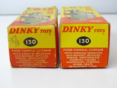 Lot 190 - A pair of DINKY 130 Ford Consul Corsairs...