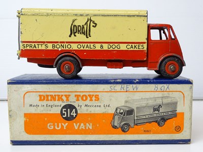 Lot 195 - A DINKY 514 Guy Van in red/cream "Spratt's...