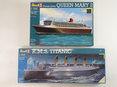 Lot 210 - A pair of REVELL 1:400 and 1:700 Ocean Liner...