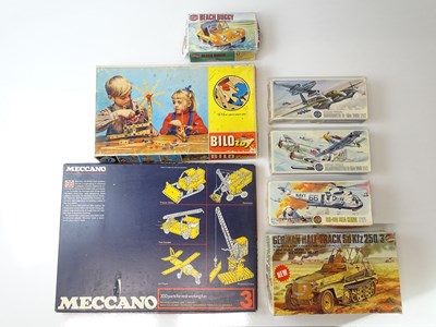 Lot 218 - A group of building toys and kits by MECCANO,...