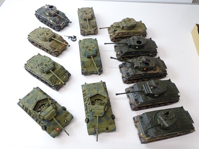 Lot 223 - A quantity of kit built tanks and military...