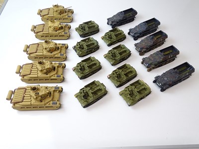 Lot 224 - A quantity of kit built tanks and military...