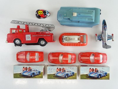 Lot 229 - A vintage 1960s/70s wooden built toy garage,...