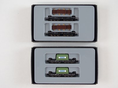 Lot 277 - A pair of MARKLIN Z gauge heavy load wagon...