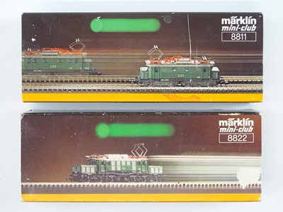 Lot 286 - A pair of MARKLIN Z gauge German outline...