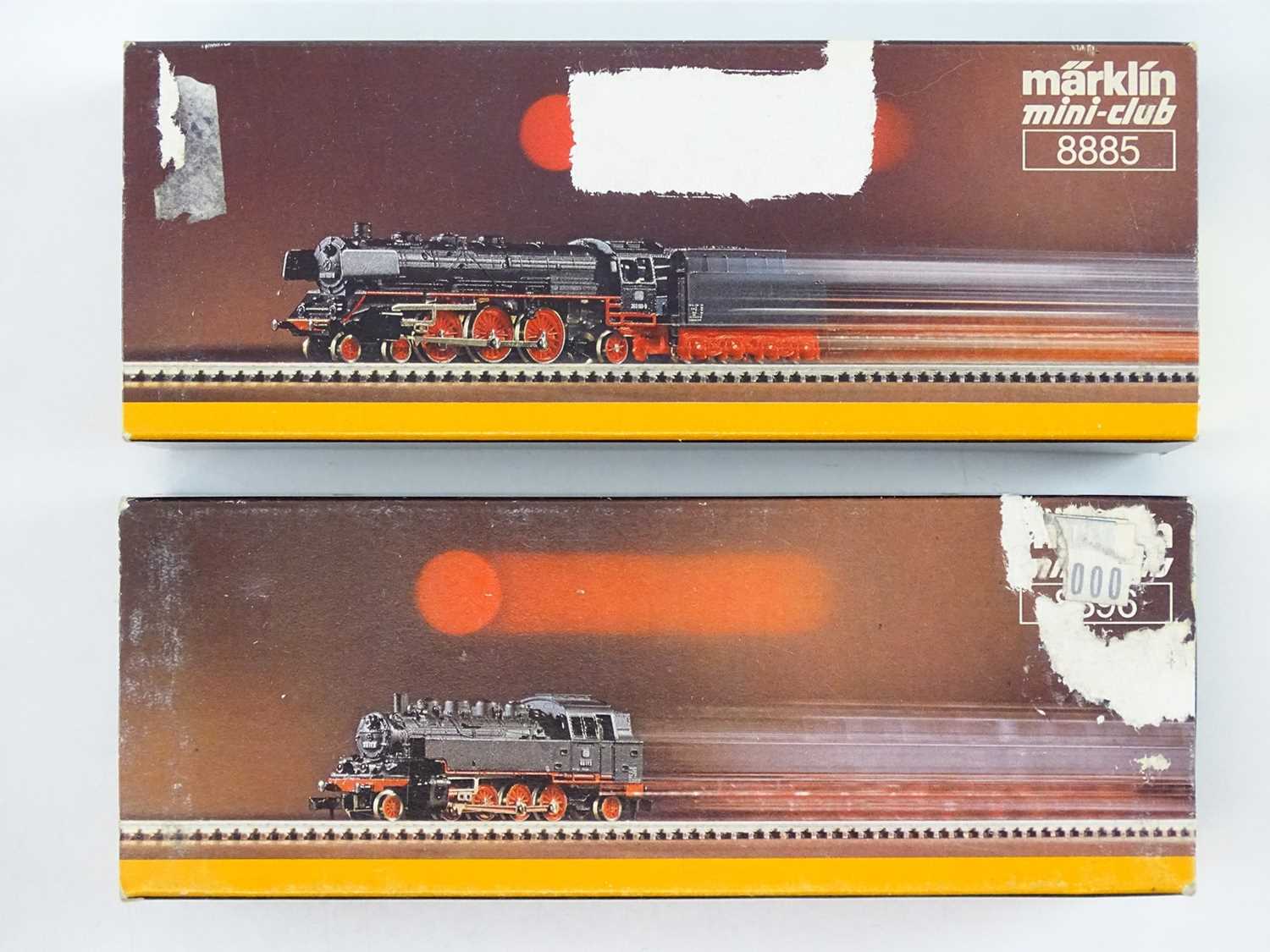 Lot 287 - A pair of MARKLIN Z gauge German outline steam...