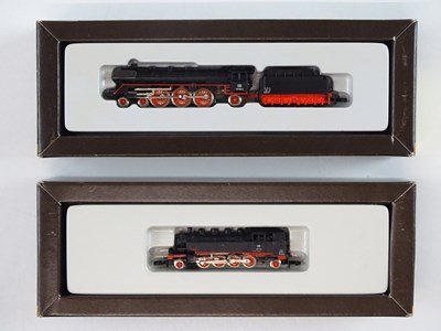 Lot 287 - A pair of MARKLIN Z gauge German outline steam...