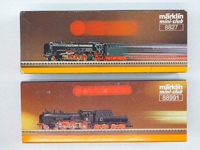 Lot 288 - A pair of MARKLIN Z gauge German outline steam...