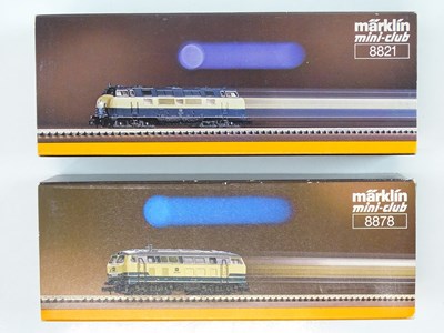 Lot 292 - A pair of MARKLIN Z gauge German outline...