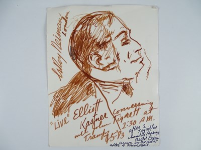 Lot 422 - LEROY NEIMAN - famous for doodling on menus in...