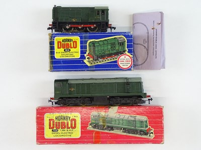 Lot 508 - A pair of HORNBY DUBLO OO gauge diesel...