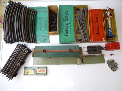 Lot 549 - A group of HORNBY SERIES O gauge 3-rail track,...