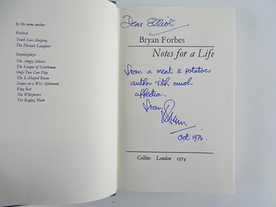 Lot 431 - NOTES FOR A LIFE' (1974) (BRYAN FORBES) signed...
