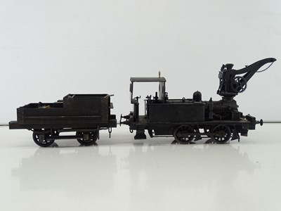 Lot 576 - A finescale O gauge kitbuilt 0-4-0 steam crane...