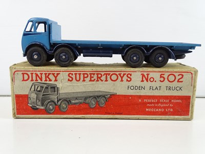 Lot 75 - A DINKY 502 Foden Flat Truck, 1st style cab in...