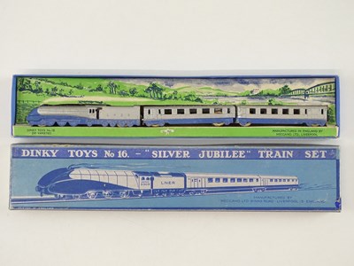 Lot 89 - A DINKY No. 16 Silver Jubilee Train Set in...