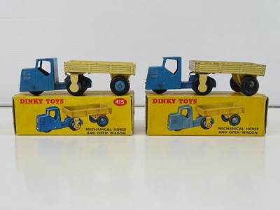 Lot 91 - A pair of DINKY 33W/415 Mechanical Horse/Open...