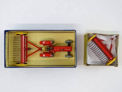 Lot 95 - A DINKY 27AK Farm Tractor & Hay Rake together...