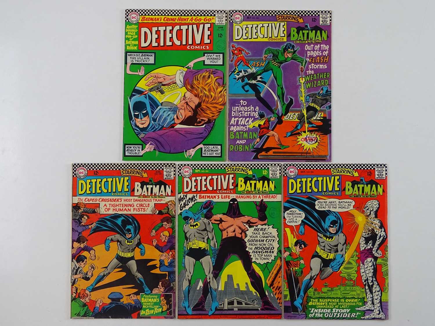 Lot 247 - DETECTIVE COMICS: BATMAN #352, 353, 354, 355,