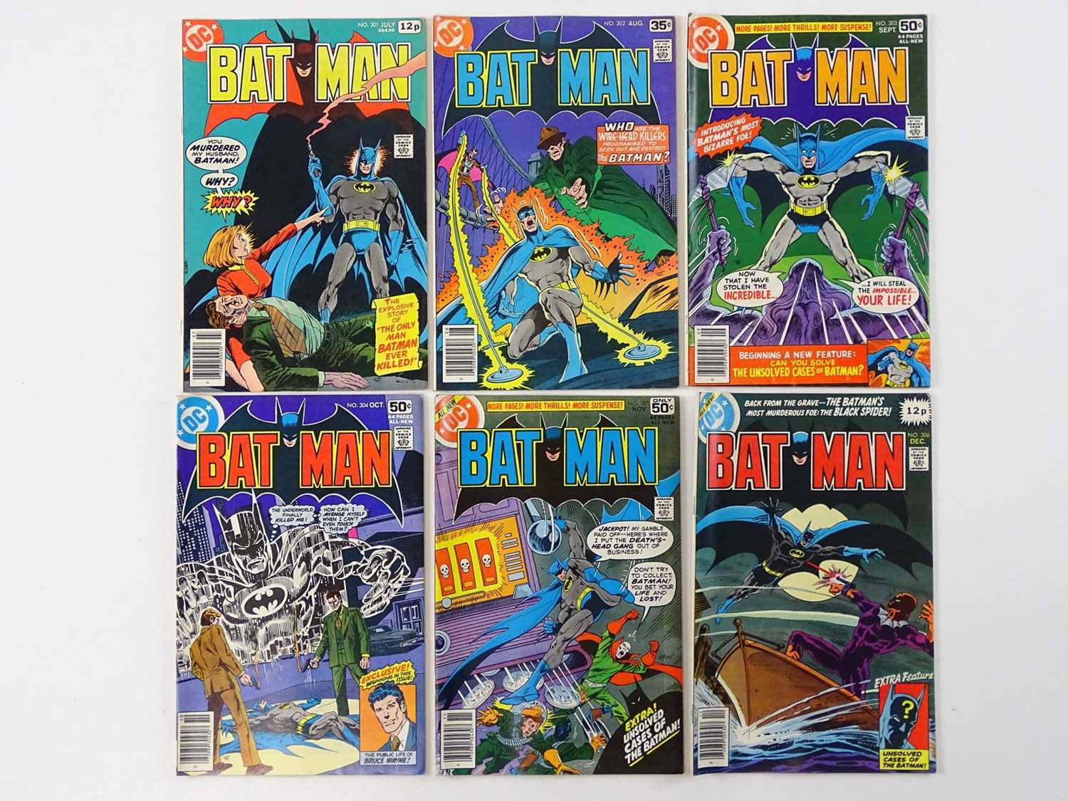 Lot 403 - BATMAN #301, 302, 303, 304, 305, 306 (6 in