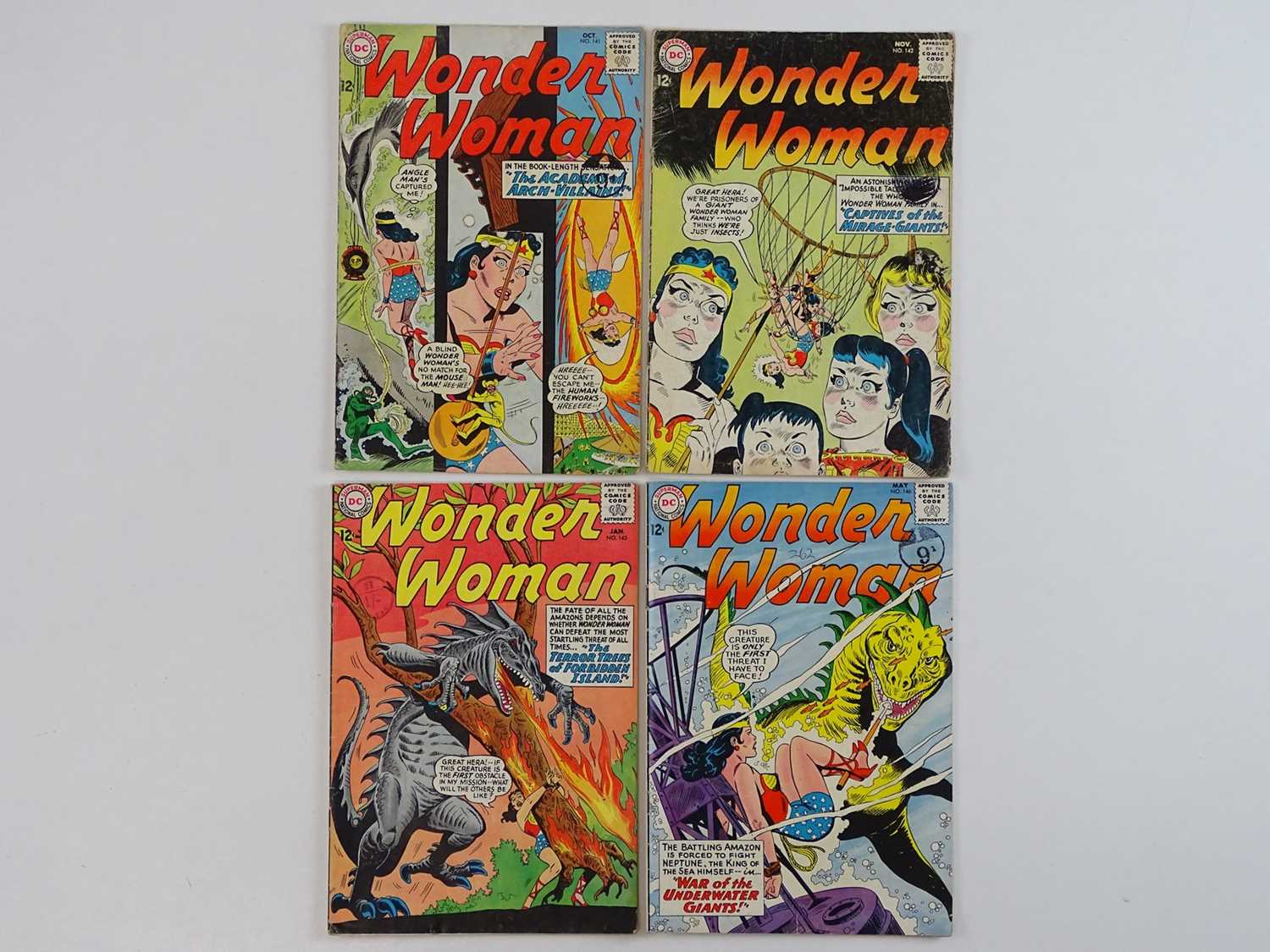 Lot 477 - WONDER WOMAN #141, 142, 143, 146 (4 in Lot) -...