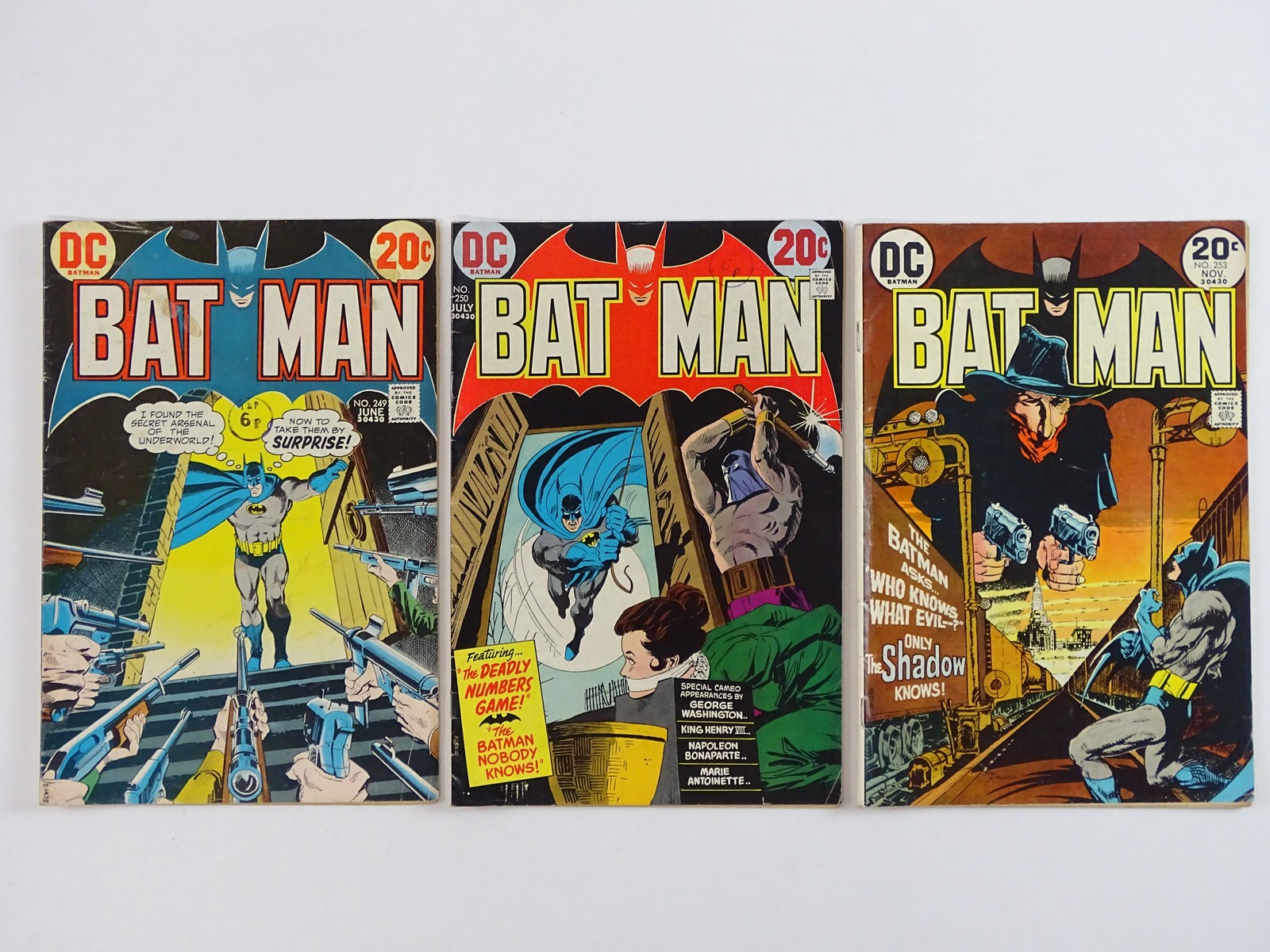 Lot 489 - BATMAN #249, 250, 253 (3 in Lot) - (1973 -