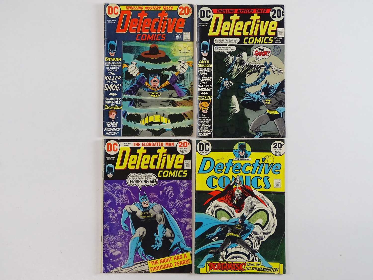 Lot 494 - DETECTIVE COMICS: BATMAN #433, 434, 436, 437