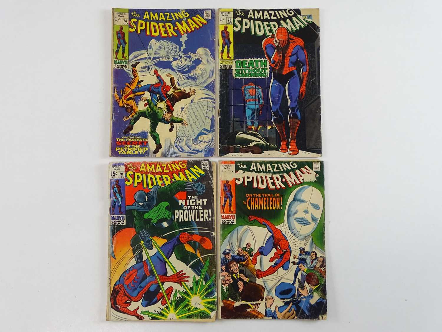 Lot 515 - AMAZING SPIDER-MAN #74, 75, 78, 80 (4 in