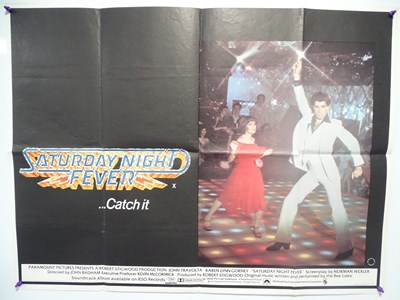 Lot 525 - SATURDAY NIGHT FEVER (1977) - UK Quad Film...