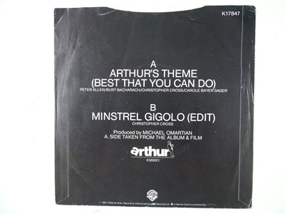 Lot 528 - Signed 45rpm single 'Arthur's Theme' from the...