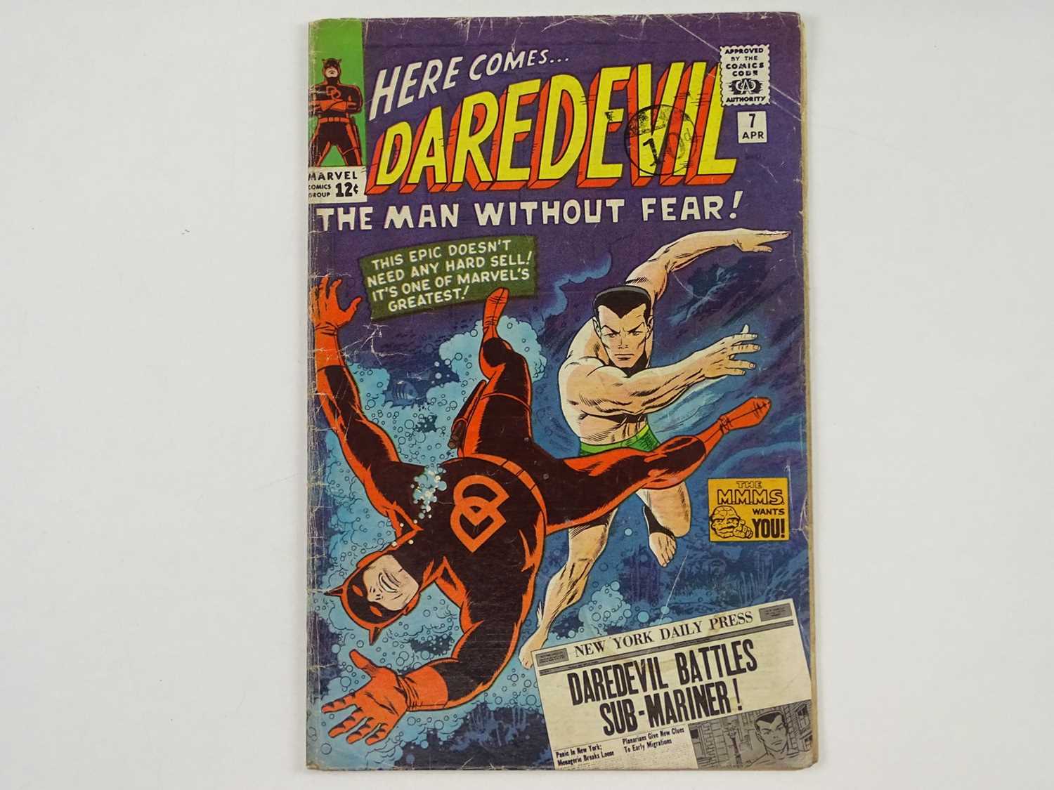 Lot 596 - DAREDEVIL #7 - (1965 - MARVEL - UK Cover...