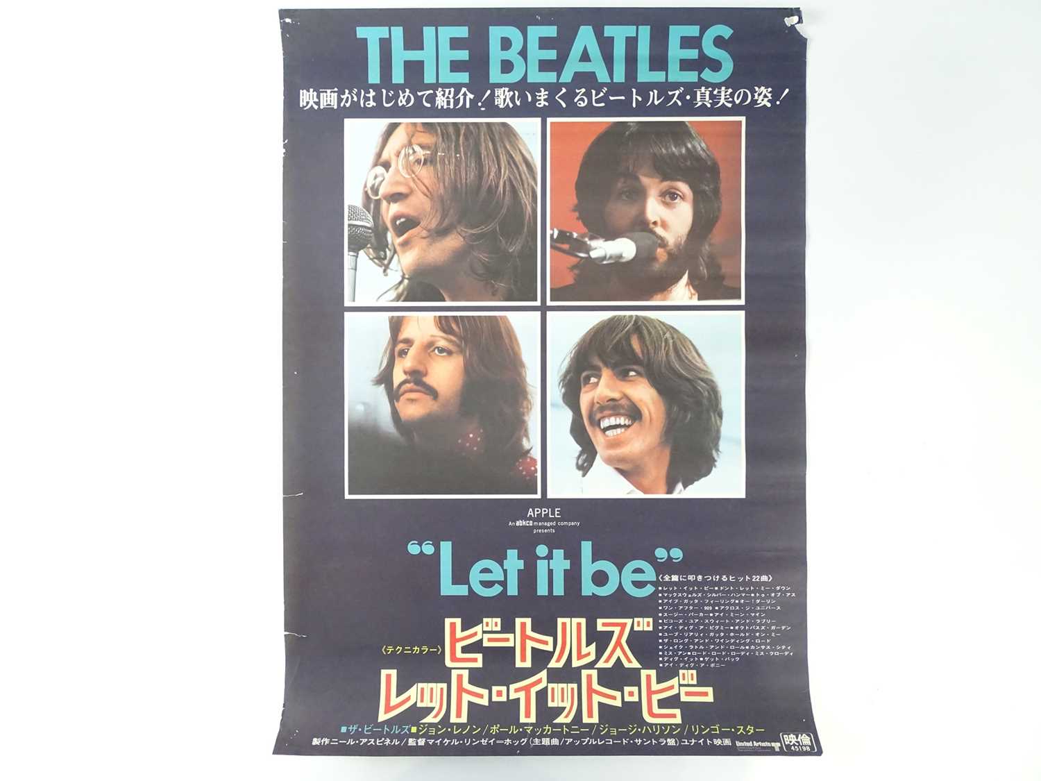 Lot 537 - BEATLES: LET IT BE (1970) - Japanese B2 First...