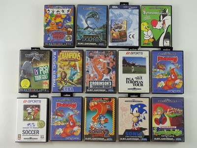 Lot 21 - Sega Mega Drive games in cases including Sonic...