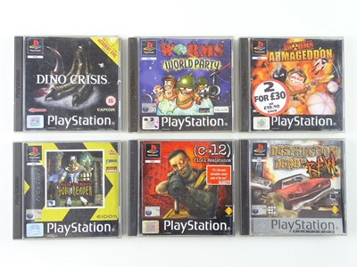 Lot 59 - Playstation 1 games - including Worms...