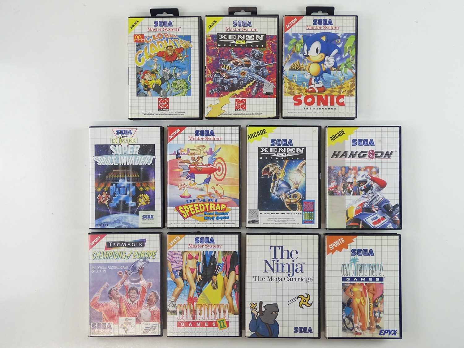 Lot 80 Sega Master System games including Sonic the