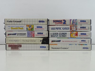 Lot 84 - Sega Master System games including Sonic the...