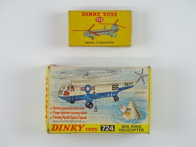 Lot 100 - A pair of DINKY helicopters comprising a 715...