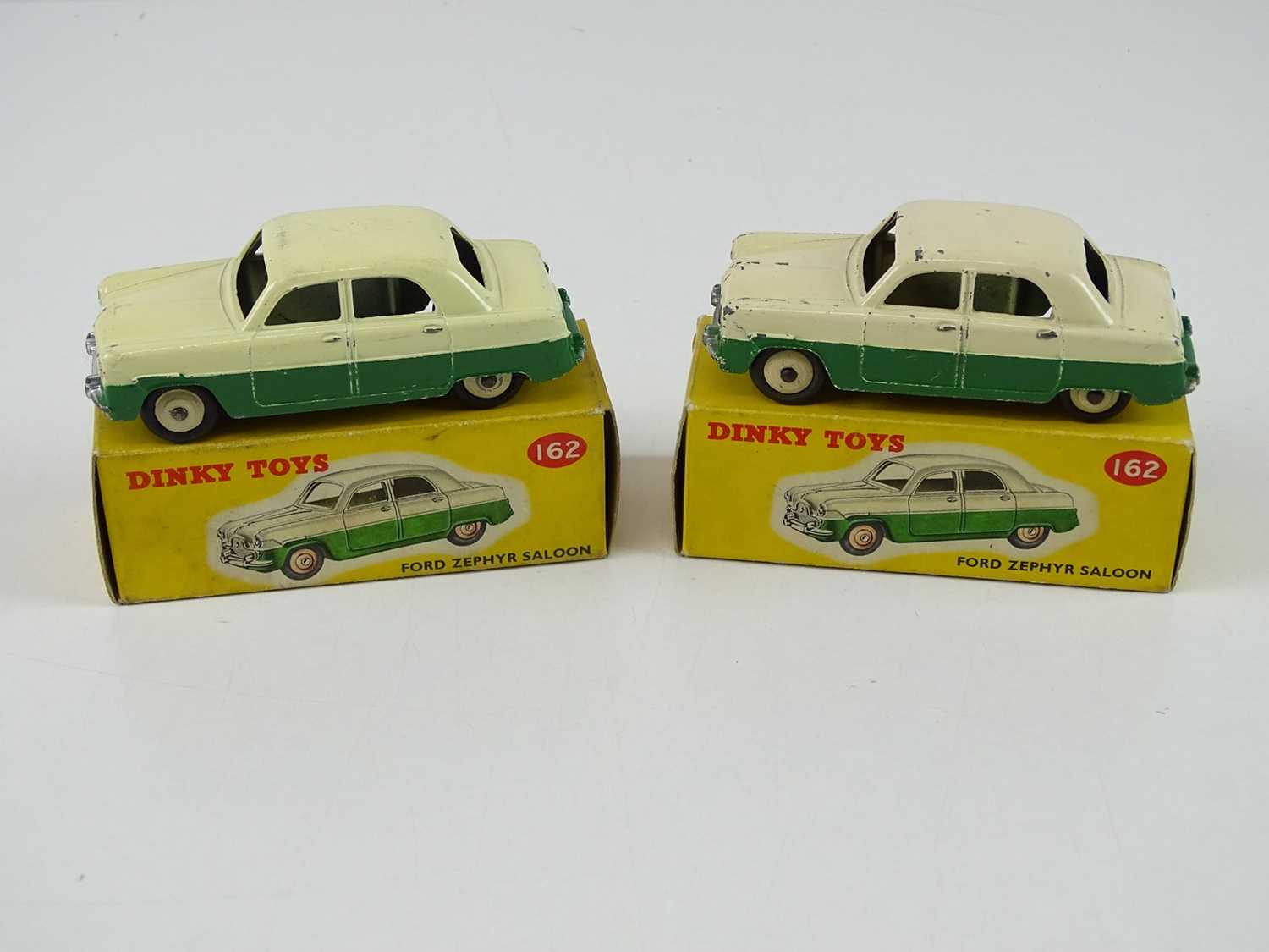 Lot 115 - A pair of DINKY 162 Ford Zephyr Saloons in...