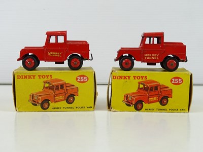 Lot 120 - A pair of DINKY 255 Mersey Tunnel Police Vans -...