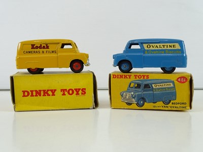 Lot 129 - A pair of DINKY Bedford vans comprising 480...